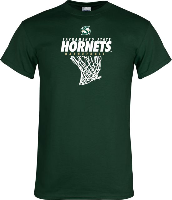 Sacramento State T Shirt Sacramento State Hornets Basketball w/ Net - ONLINE ONLY