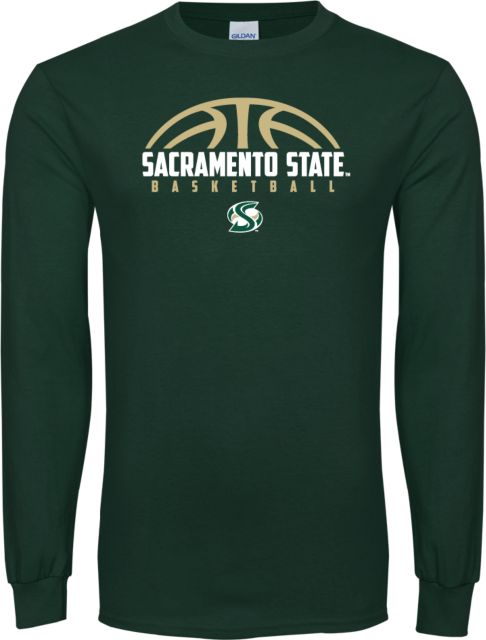 Sacramento State Long Sleeve T Shirt Sacramento State Basketball Half Ball - ONLINE ONLY