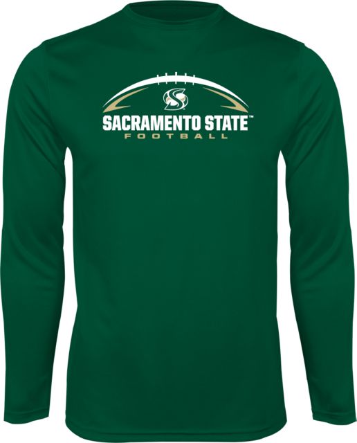 Sacramento State Performance Longsleeve Shirt Sacramento State Football w/ Ball - ONLINE ONLY