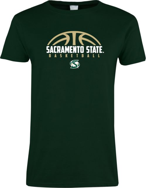 Sacramento State Ladies T Shirt Sacramento State Basketball Half Ball - ONLINE ONLY