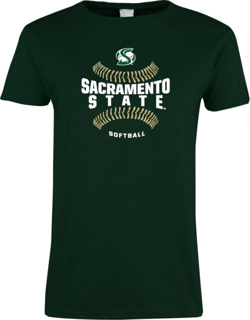 Sacramento State Ladies T Shirt Sacramento State Hornets Softball w/ Seams - ONLINE ONLY