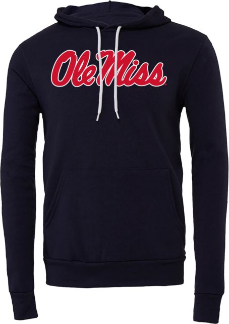 Ole Miss Bella + Canvas Fleece Hood Ole Miss Script - Official Wordmark - ONLINE ONLY