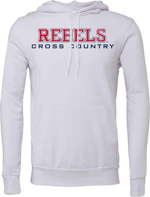 Ole Miss Bella + Canvas Fleece Hood Ole Miss Rebels Cross Country - ONLINE ONLY