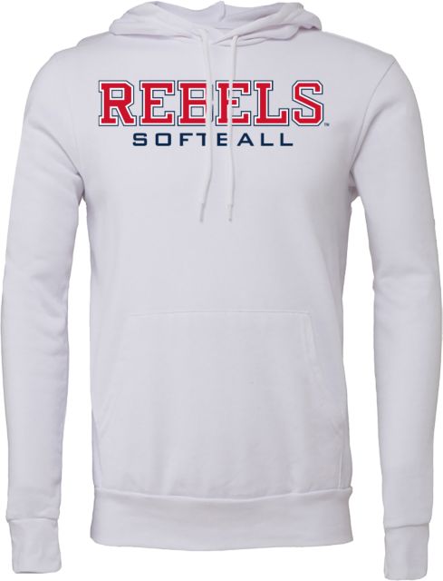 Ole Miss Bella + Canvas Fleece Hood Ole Miss Rebels Softball - ONLINE ONLY