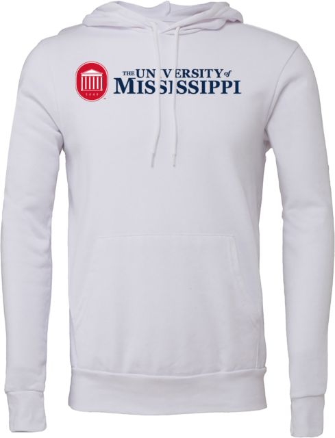 Ole Miss Bella + Canvas Fleece Hood The University of Mississippi Institutional Horizontal - ONLINE ONLY