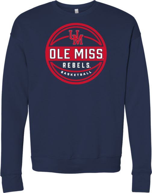 Ole Miss Bella + Canvas Fleece Crew Ole Miss - Rebels Basketball Breakaway - ONLINE ONLY