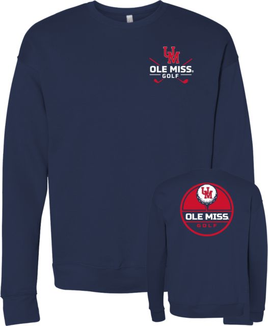 Ole Miss Bella + Canvas Fleece Crew Ole Miss Golf - Hit the Pin - ONLINE ONLY