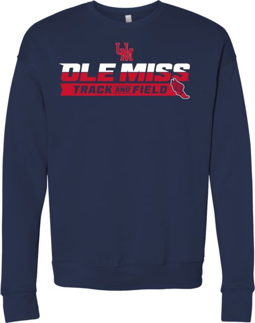 Ole Miss Bella + Canvas Fleece Crew Ole Miss - Track and Field Finish Line - ONLINE ONLY