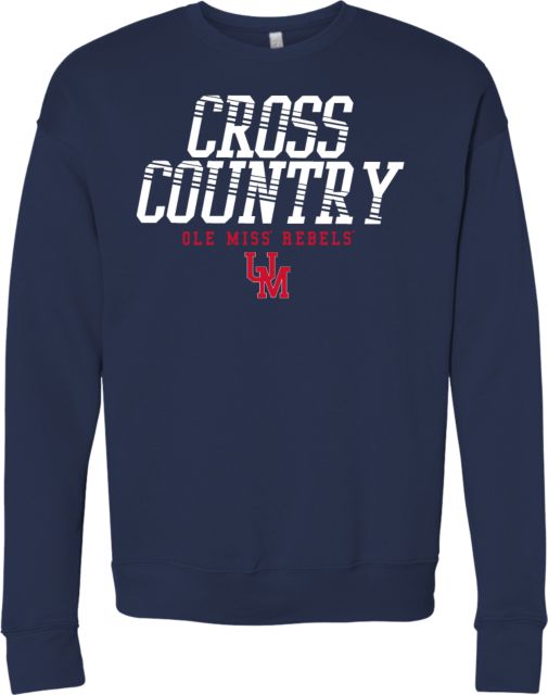 Ole Miss Bella + Canvas Fleece Crew Ole Miss - Rebels Cross Country - ONLINE ONLY