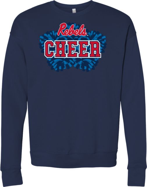 Ole Miss Bella + Canvas Fleece Crew Ole Miss - Rebels Cheer Poms - ONLINE ONLY