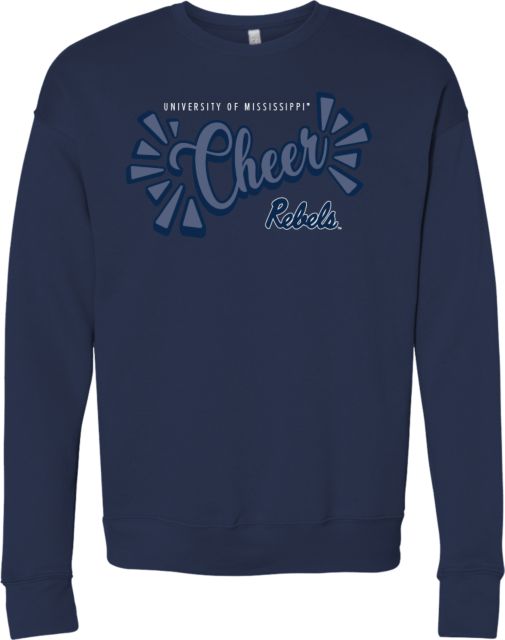 Ole Miss Bella + Canvas Fleece Crew University of Mississippi - Rebels Cheer Script - ONLINE ONLY