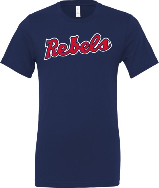 Ole Miss Bella + Canvas Jersey Cotton T Shirt Ole Miss Rebels Vintage Mark - ONLINE ONLY