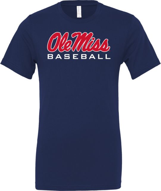 Ole Miss Bella + Canvas Jersey Cotton T Shirt Ole Miss Baseball - ONLINE ONLY