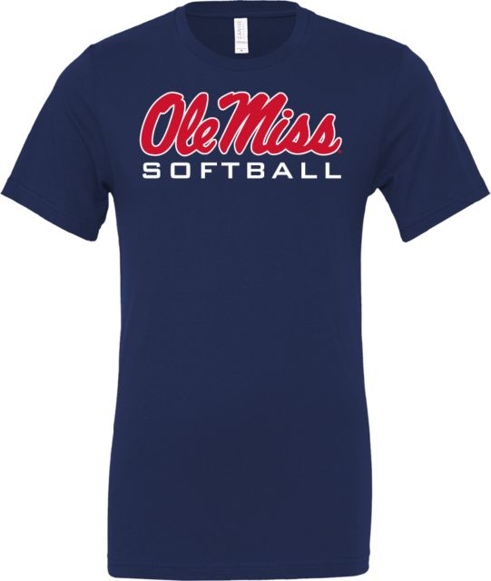 Ole Miss Bella + Canvas Jersey Cotton T Shirt Ole Miss Softball - ONLINE ONLY