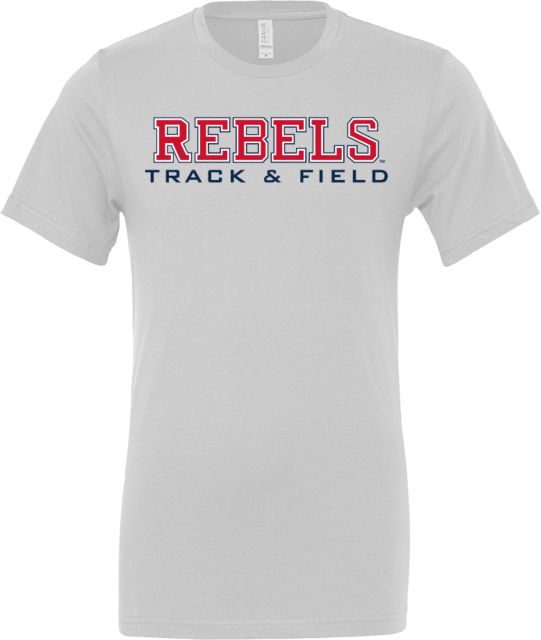 Ole Miss Bella + Canvas Jersey Cotton T Shirt Ole Miss Rebels Track and Field - ONLINE ONLY
