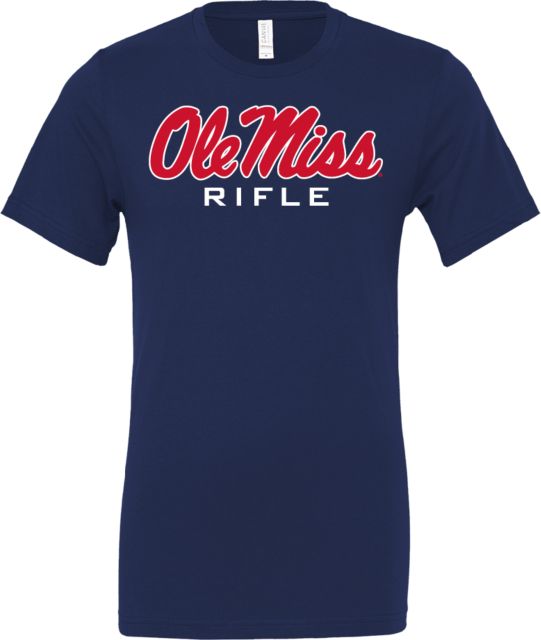 Ole Miss Bella + Canvas Jersey Cotton T Shirt Ole Miss Rifle - ONLINE ONLY