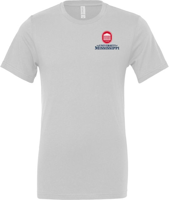 Ole Miss Bella + Canvas Jersey Cotton T Shirt The University of Mississippi Institutional Stacked - ONLINE ONLY