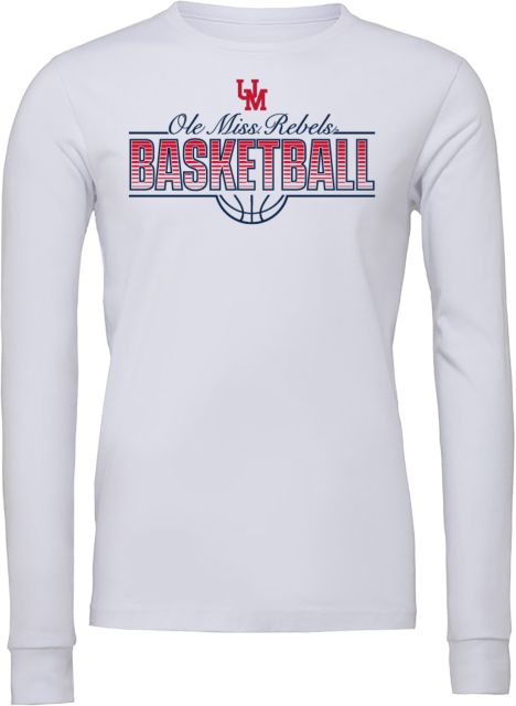Ole Miss Bella + Canvas Jersey Cotton Long Sleeve T Shirt Ole Miss - Rebels Basketball Skyhook - ONLINE ONLY