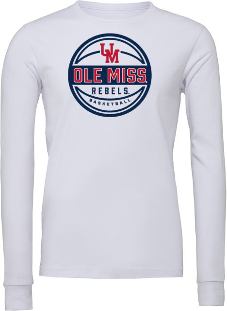 Ole Miss Bella + Canvas Jersey Cotton Long Sleeve T Shirt Ole Miss - Rebels Basketball Breakaway - ONLINE ONLY