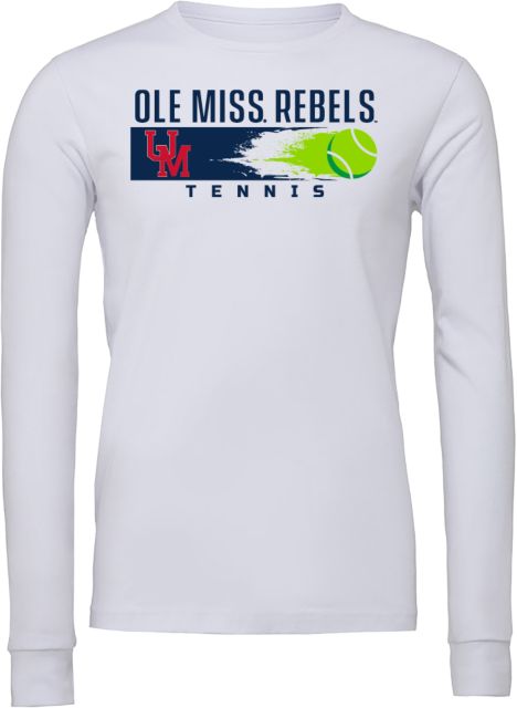 Ole Miss Bella + Canvas Jersey Cotton Long Sleeve T Shirt Ole Miss - Rebels Tennis Flying Ace - ONLINE ONLY