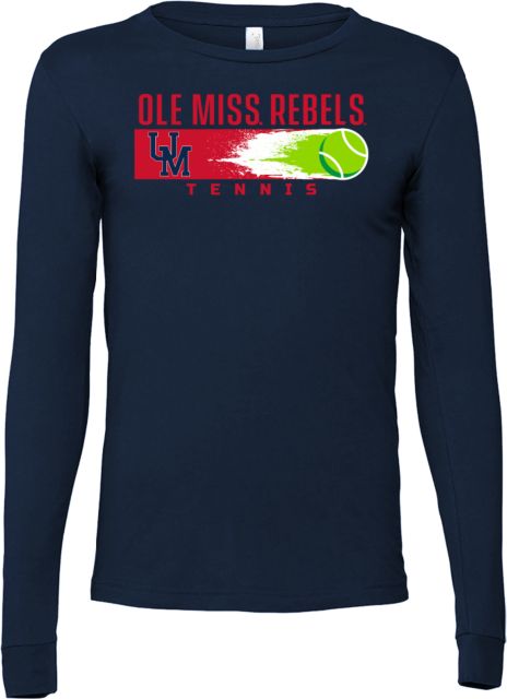 Ole Miss Bella + Canvas Jersey Cotton Long Sleeve T Shirt Ole Miss - Rebels Tennis Flying Ace - ONLINE ONLY