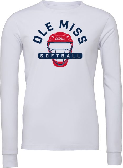 Ole Miss Bella + Canvas Jersey Cotton Long Sleeve T Shirt Ole Miss - Softball Team Catcher - ONLINE ONLY