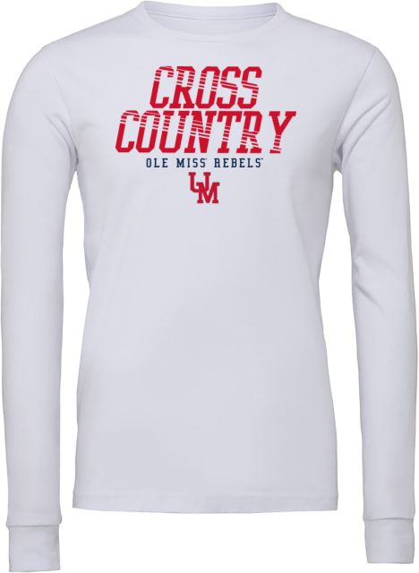 Ole Miss Bella + Canvas Jersey Cotton Long Sleeve T Shirt Ole Miss - Rebels Cross Country - ONLINE ONLY