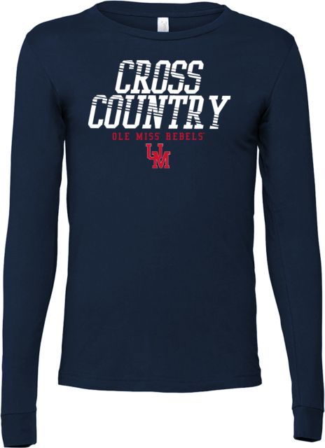 Ole Miss Bella + Canvas Jersey Cotton Long Sleeve T Shirt Ole Miss - Rebels Cross Country - ONLINE ONLY