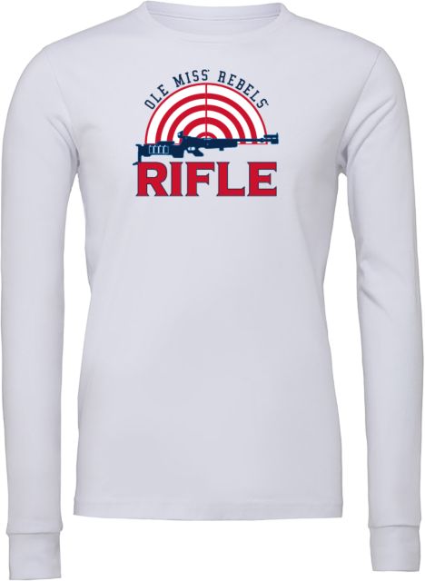 Ole Miss Bella + Canvas Jersey Cotton Long Sleeve T Shirt Ole Miss - Rebels Rifle - ONLINE ONLY
