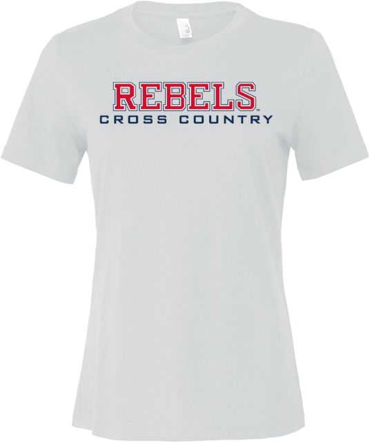 Ole Miss Bella + Canvas Womens Relaxed Cotton T Shirt Ole Miss Rebels Cross Country - ONLINE ONLY