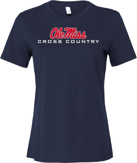 Ole Miss Bella + Canvas Womens Relaxed Cotton T Shirt Ole Miss Cross Country - ONLINE ONLY