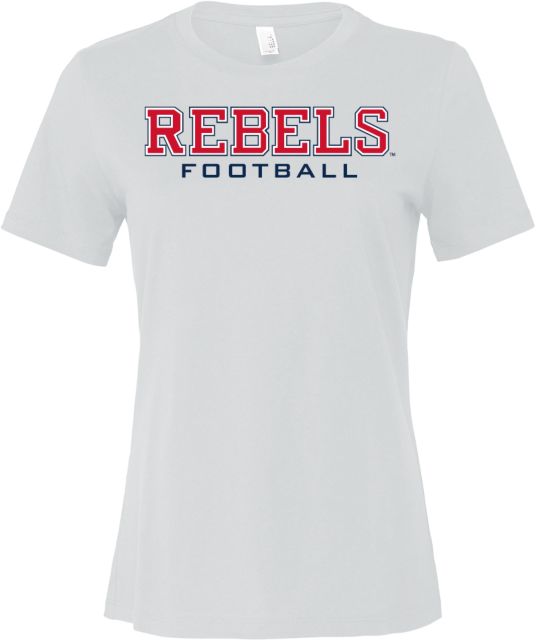 Ole Miss Bella + Canvas Womens Relaxed Cotton T Shirt Ole Miss Rebels Football - ONLINE ONLY