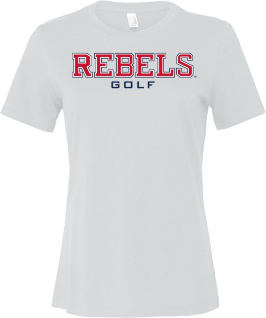 Ole Miss Bella + Canvas Womens Relaxed Cotton T Shirt Ole Miss Rebels Golf - ONLINE ONLY