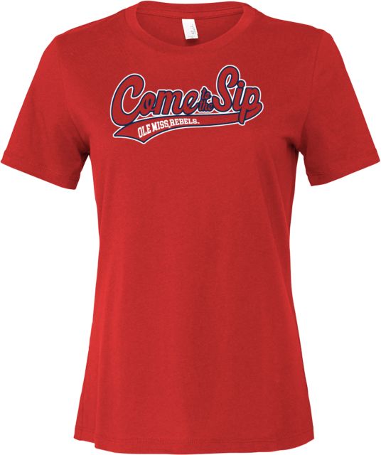 Ole Miss Bella + Canvas Womens Relaxed Cotton T Shirt Ole Miss - Come to the Sip - ONLINE ONLY