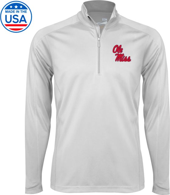 Ole Miss Syntrel Interlock 1/4 Zip Ole Miss Script - Primary Stacked - ONLINE ONLY