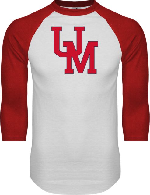 Ole Miss Raglan Baseball T Shirt Ole Miss Interlock UM - ONLINE ONLY