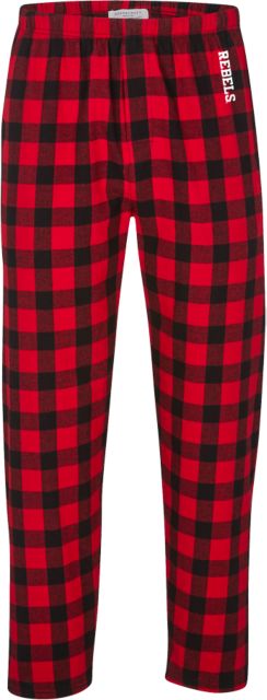 Ole Miss Boxercraft Red/Black Buffalo Unisex Flannel Pajama Pant Ole Miss Rebels Vertical - ONLINE ONLY