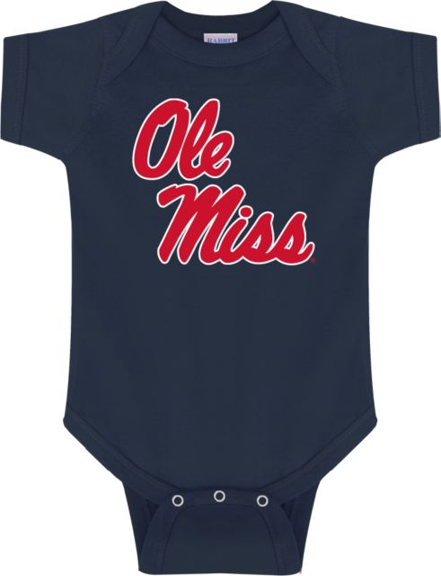 Ole Miss Infant Bodysuit Ole Miss Script - Primary Stacked - ONLINE ONLY
