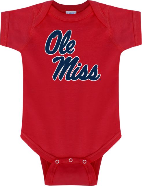 Ole Miss Infant Bodysuit Ole Miss Script - Primary Stacked - ONLINE ONLY