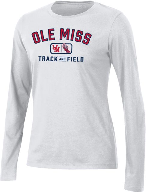 Ole Miss Gear Womens Long Sleeve Tee Ole Miss - Track and Field Lock Up - ONLINE ONLY