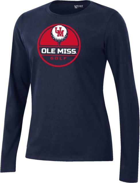 Ole Miss Gear Womens Long Sleeve Tee Ole Miss - Golf Tee Up - ONLINE ONLY