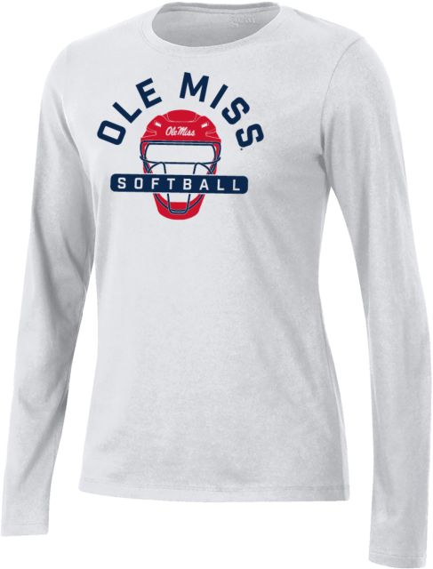 Ole Miss Gear Womens Long Sleeve Tee Ole Miss - Softball Team Catcher - ONLINE ONLY