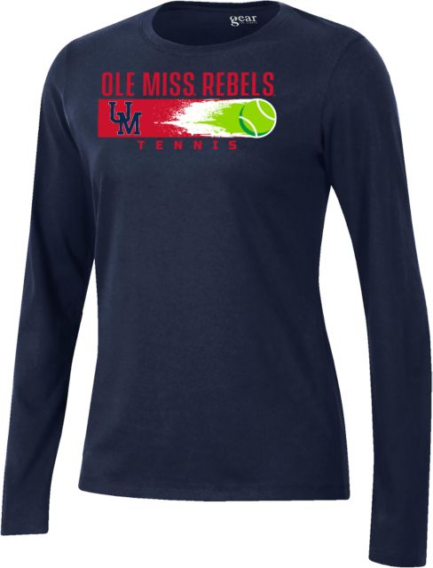 Ole Miss Gear Womens Long Sleeve Tee Ole Miss - Rebels Tennis Flying Ace - ONLINE ONLY