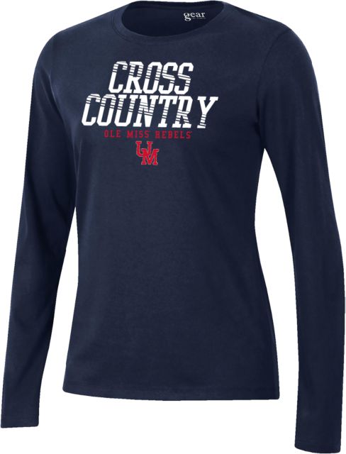 Ole Miss Gear Womens Long Sleeve Tee Ole Miss - Rebels Cross Country - ONLINE ONLY