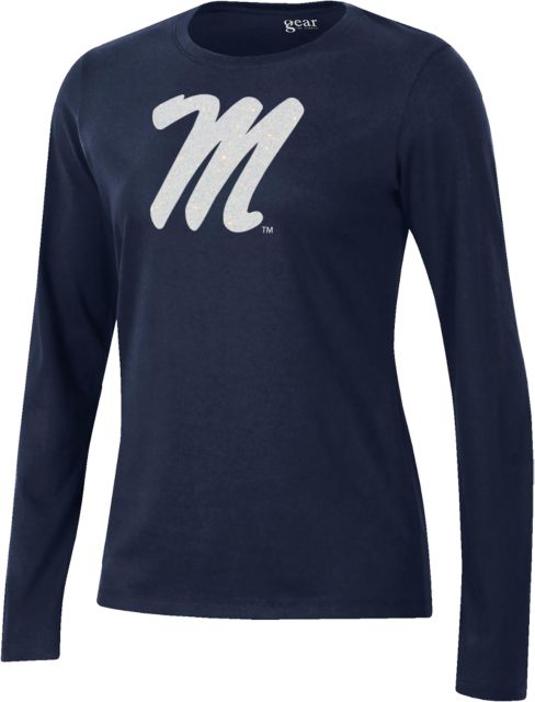 Ole Miss Gear Womens Long Sleeve Tee Ole Miss M Glitter - ONLINE ONLY