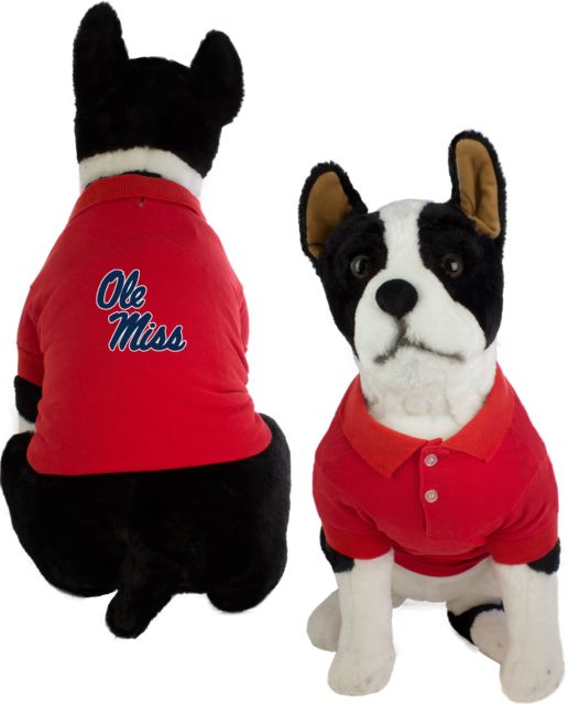 Ole Miss Classic Dog Polo Ole Miss Script - Primary Stacked - ONLINE ONLY
