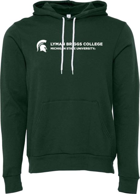Michigan State Bella + Canvas Fleece Hood Lyman Briggs College - ONLINE ONLY