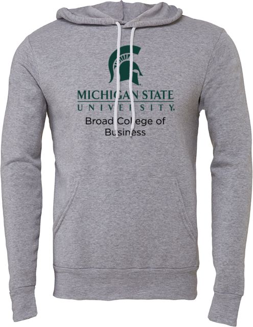 Michigan State Bella + Canvas Fleece Hood MSU Broad College of Business - ONLINE ONLY