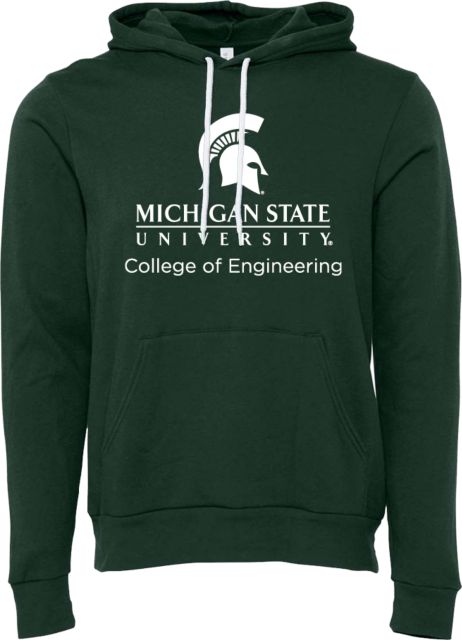 Michigan State Bella + Canvas Fleece Hood MSU College of Engineering - ONLINE ONLY