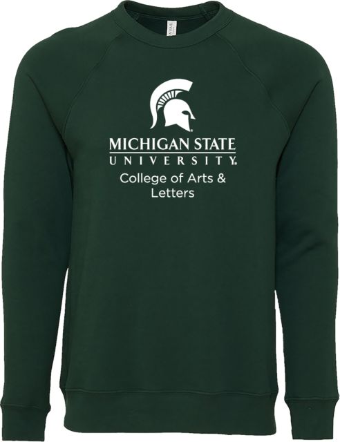 Michigan State Bella + Canvas Fleece Crew MSU College of Arts and Letters - ONLINE ONLY
